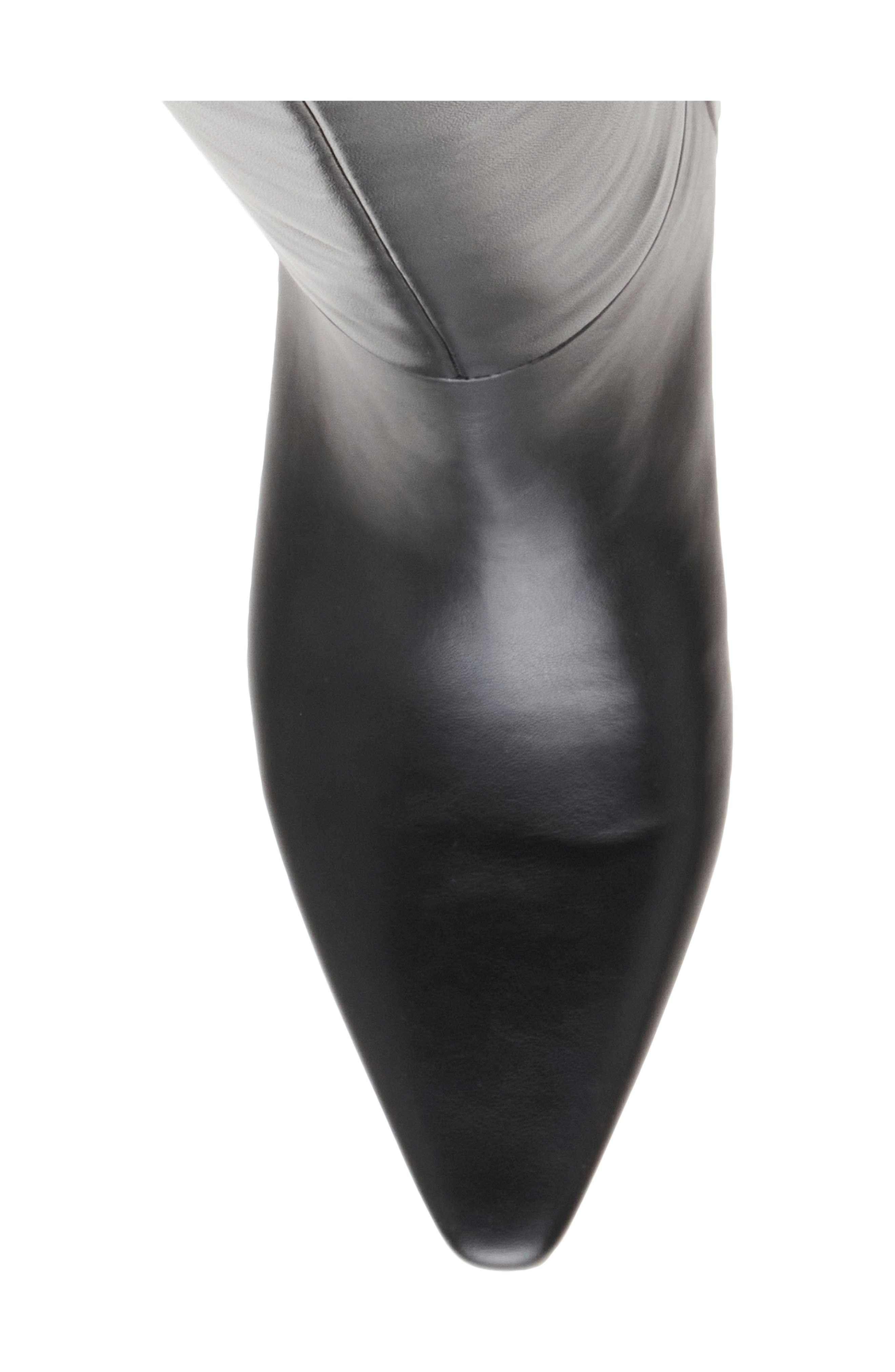 Enchanted Faux Leather Pointed Toe Boot, Alternate, color, BLACK PARIS