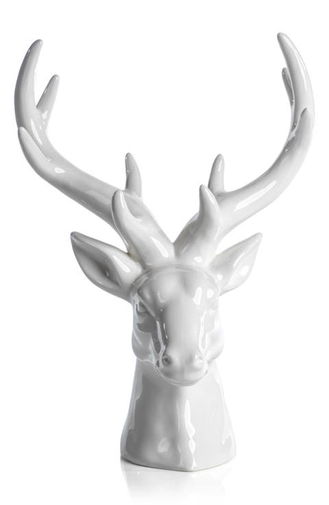 Stag Head Ceramic Figurine