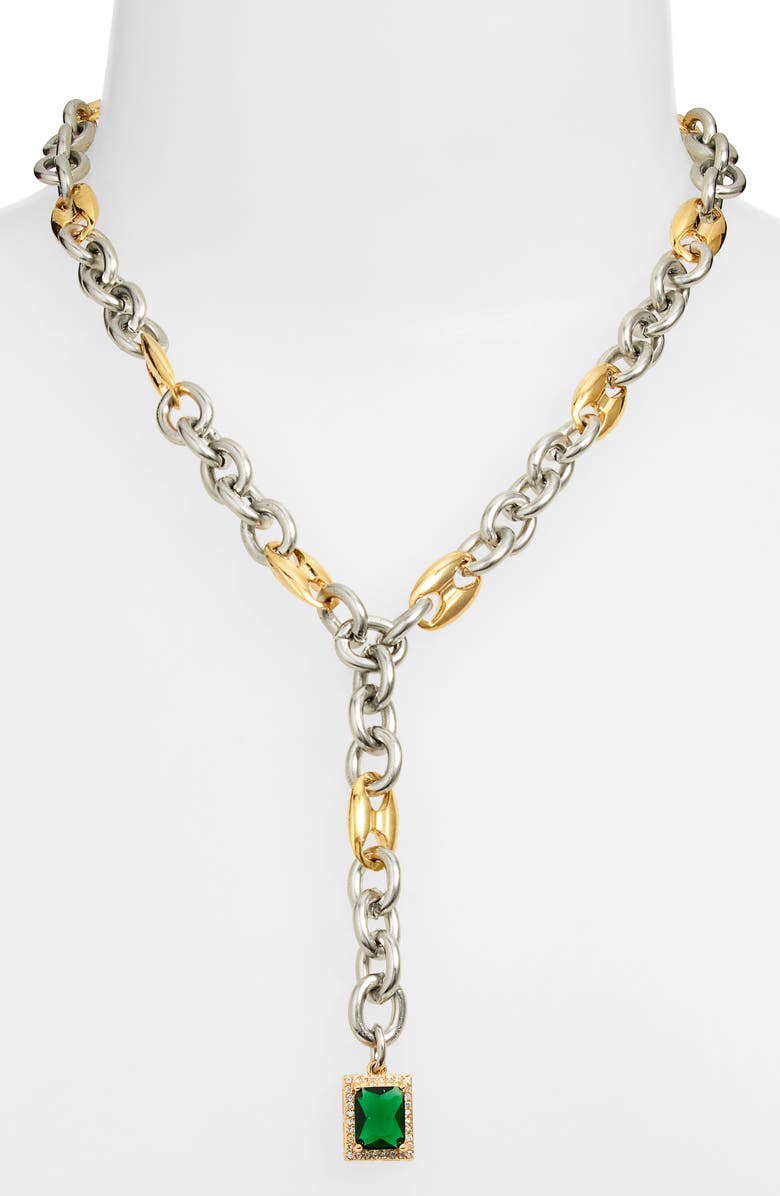 VIDAKUSH Duotone Vixen Pendant Y-Necklace, Alternate, color, Gold/ Silver