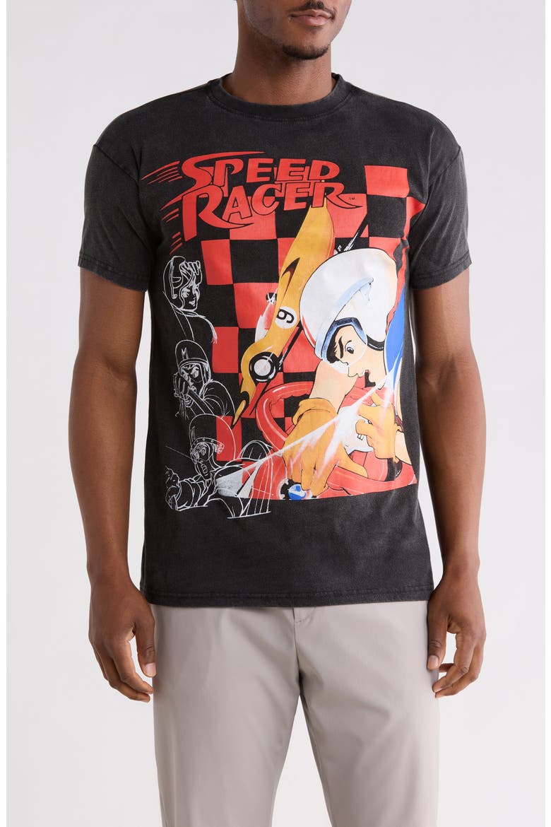 Speed Racer Sketch Graphic Tee, Main, color, BLACK PIGMENT