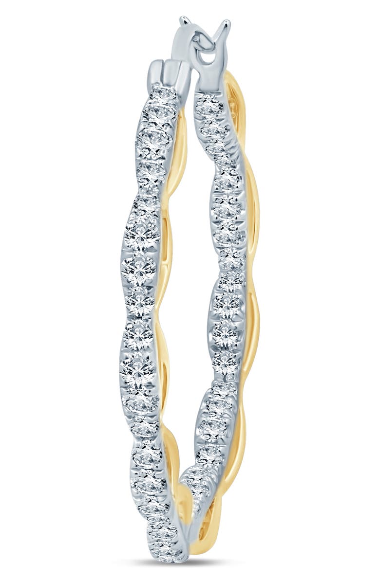 Truly Zac Posen Diamond Hoop Earrings - 0.25ct., Alternate, color, 