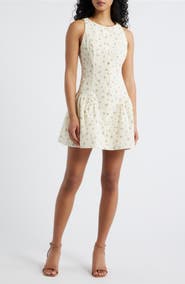 Lulus Edie Darted Fit & Flare Minidress