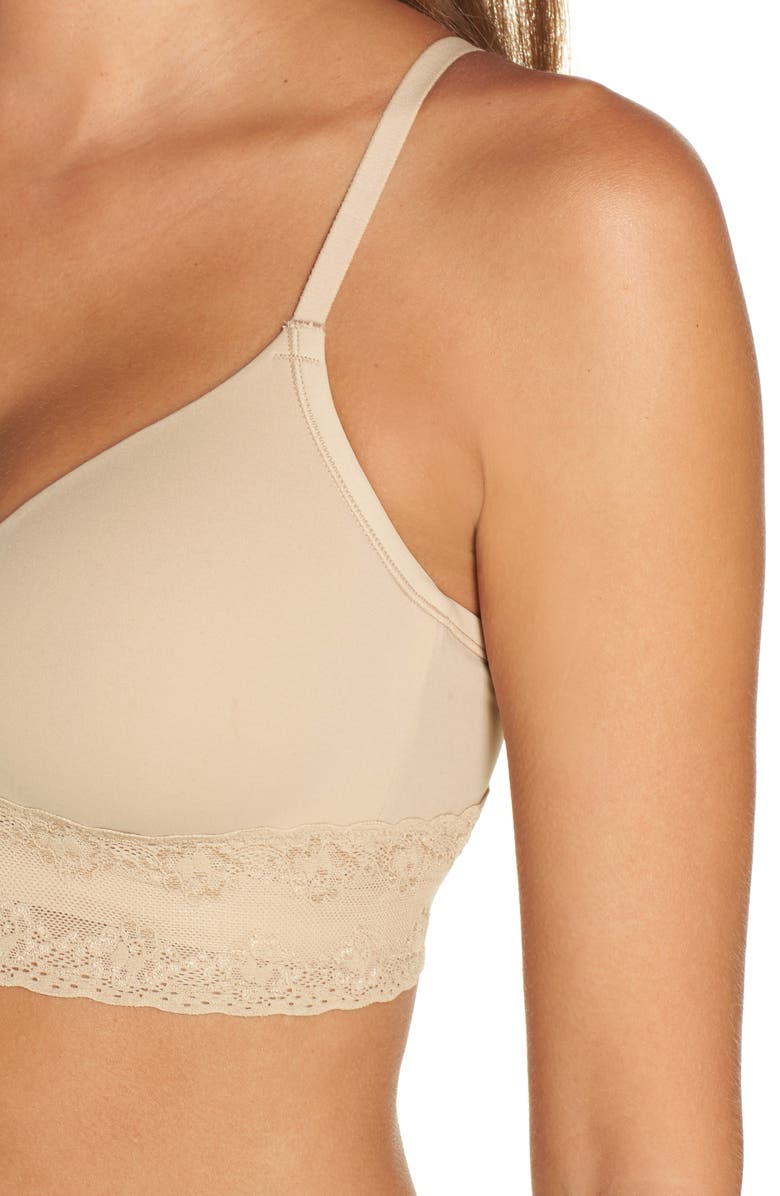 Natori Bliss Perfection Contour Soft Cup Bralette, Alternate, color, Cafe