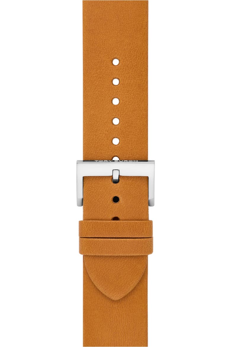 The McGraw Leather 20mm Apple Watch® Watchband, Alternate, color, BROWN