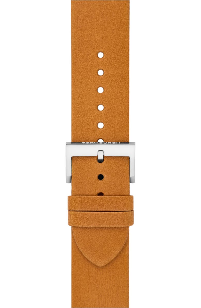 Tory Burch The McGraw Leather 20mm Apple Watch<sup>®</sup> Watchband, Alternate, color, 
