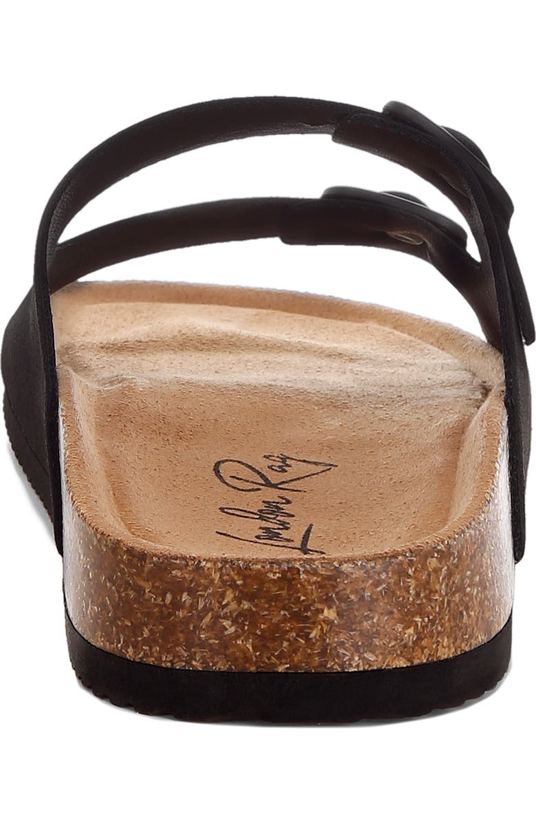 LONDON RAG Gloriosa Double Strap Slide Sandal, Alternate, color, Black