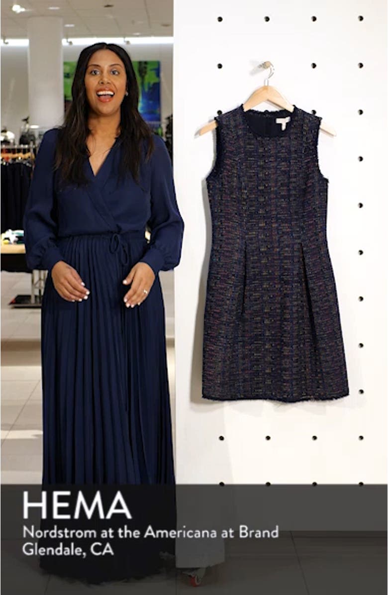 Rainbow Tweed Fit & Flare Dress, sales video thumbnail