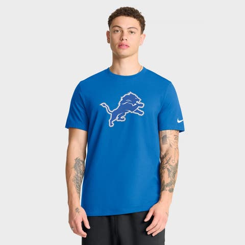 Men's Nike Blue Detroit Lions Essential Logo T-Shirt
