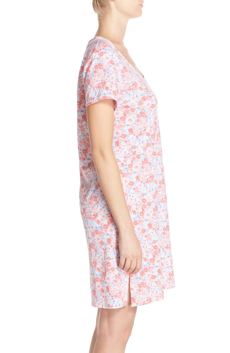 Carole Hochman Print Cotton Sleep Shirt, Alternate, color, Crowded Floral