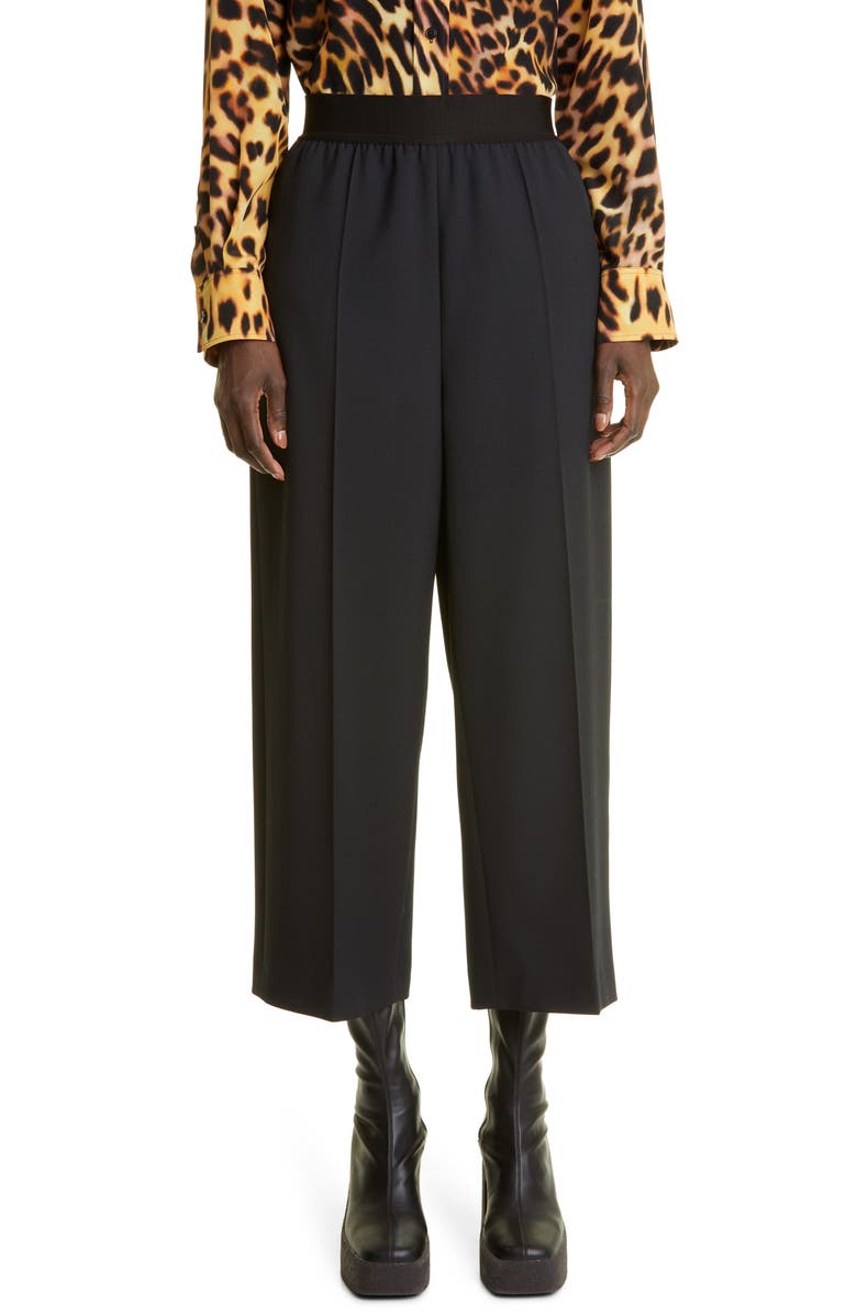 Stella McCartney Twill Crop Wide Leg Pants, Main, color, 