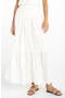 selected Cream Stripe Embroidered