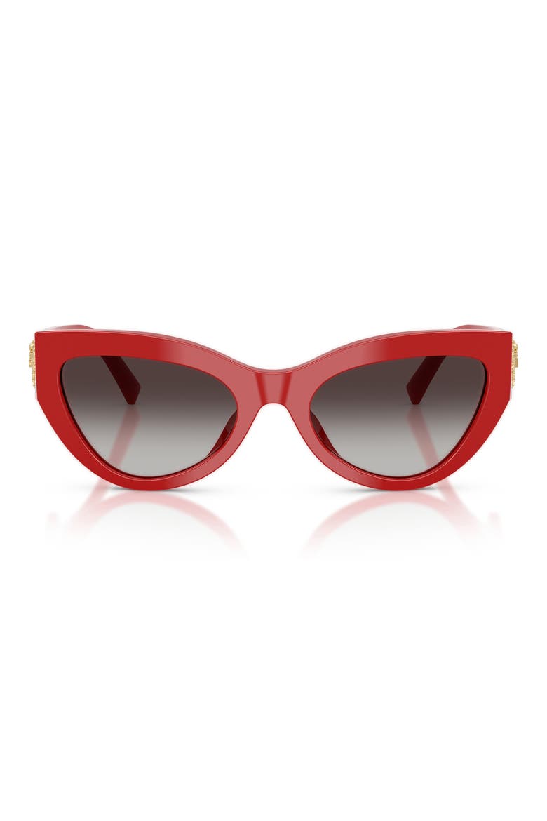 55mm Cat Eye Sunglasses, Alternate, color, FULL RED / GREY GRADIENT
