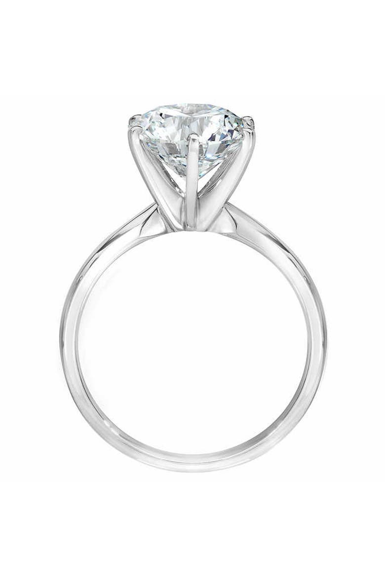 Certified 3 Ct Diamond Solitaire Platinum Engagement Ring Lab Grown, Alternate, color, Platinum