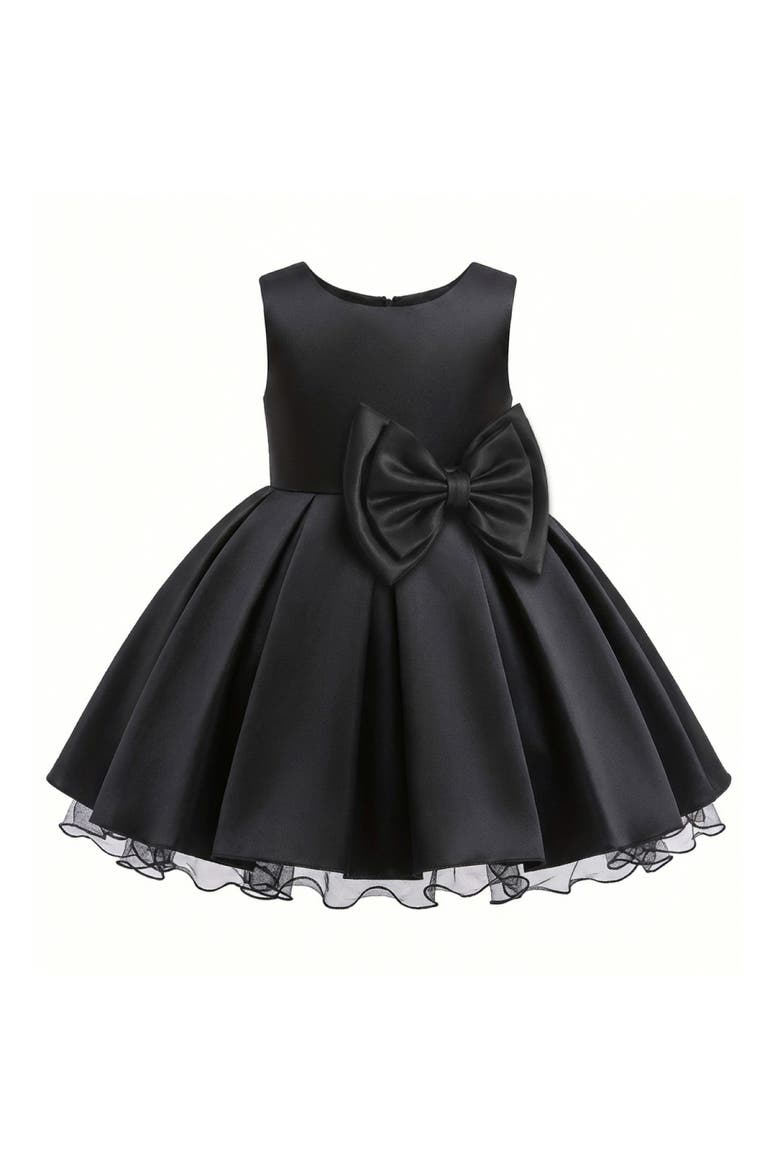Bow Waist Dress, Main, color, Black