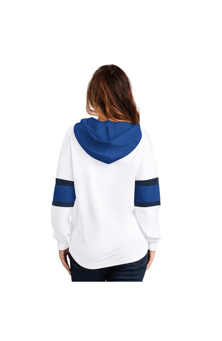 G-III 4HER BY CARL BANKS Women's G-III 4Her by Carl Banks White St. Louis Blues Goal Zone Long Sleeve Lace-Up Hoodie T-Shirt, Alternate, color, White