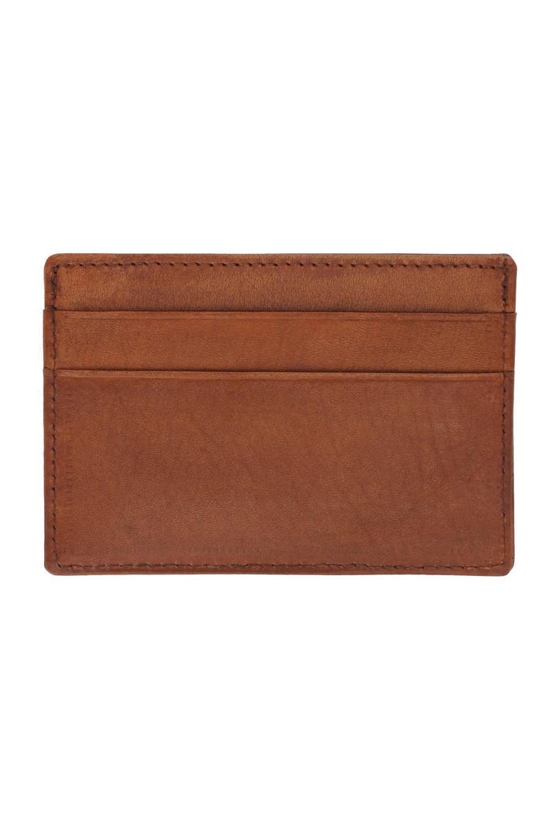 Leather Card Wallet, Alternate, color, Camel