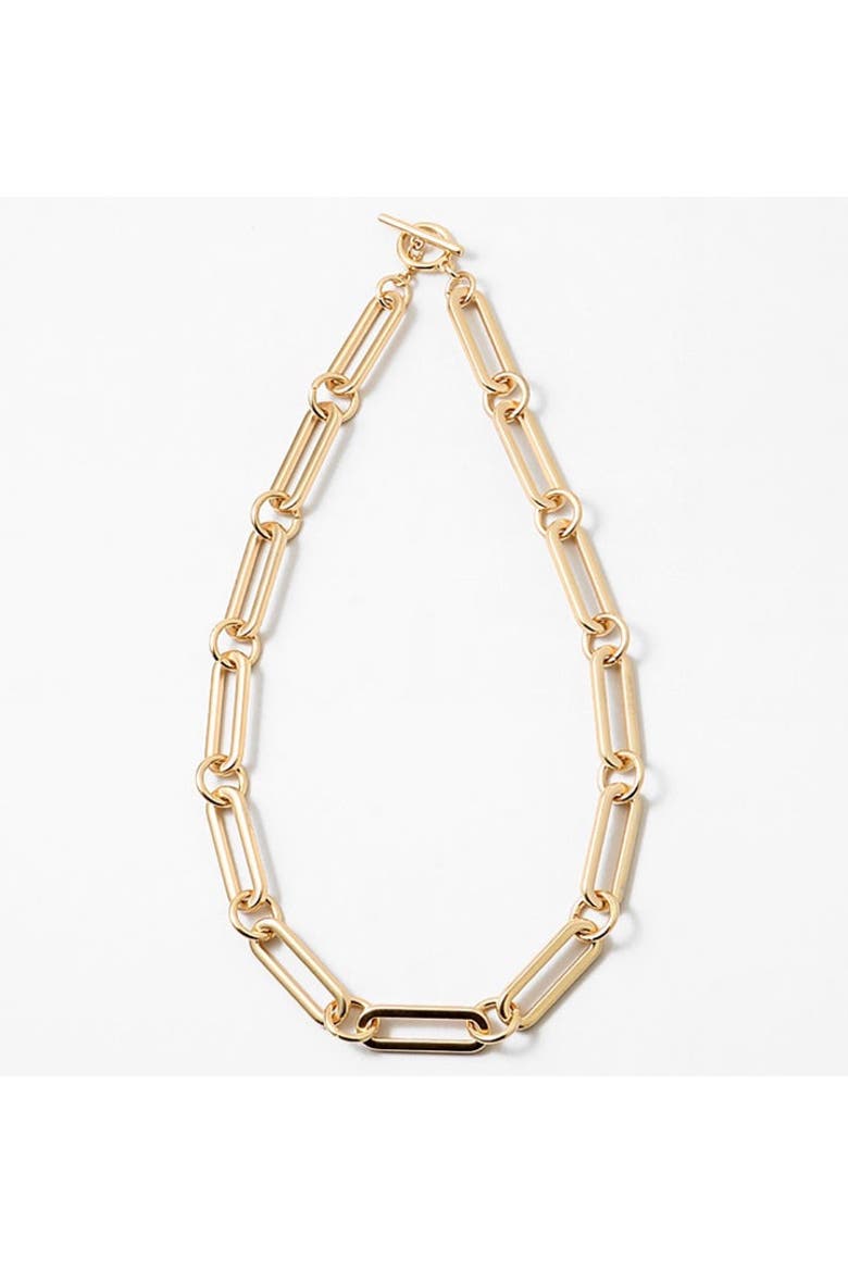 Lia Link Necklace, Main, color, Gold