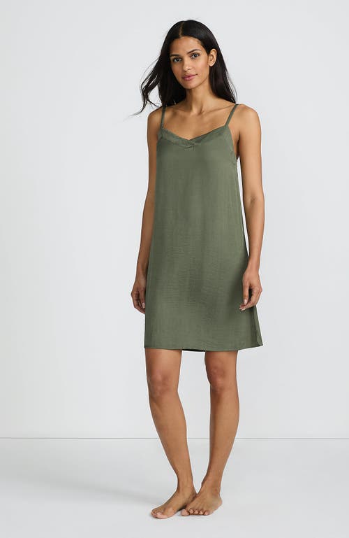 LANDS' END LANDS' END MATTE SATIN 2 PIECE PAJAMA SET