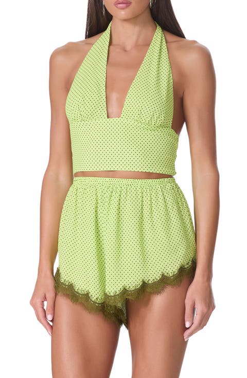 Sylas Plunge Halter Neck Crop Top