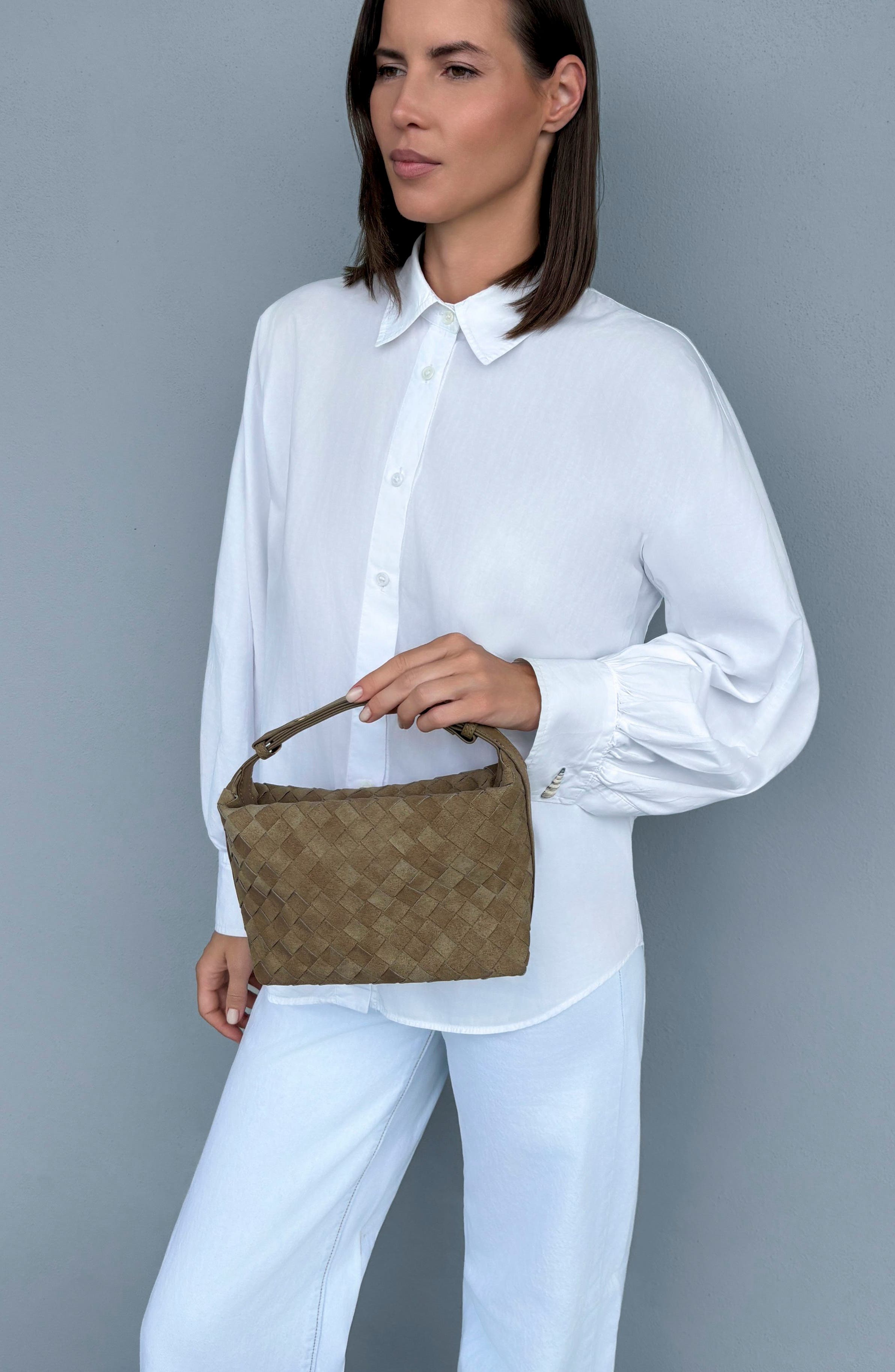 Woven Crescent Bag, Alternate, color, TAN