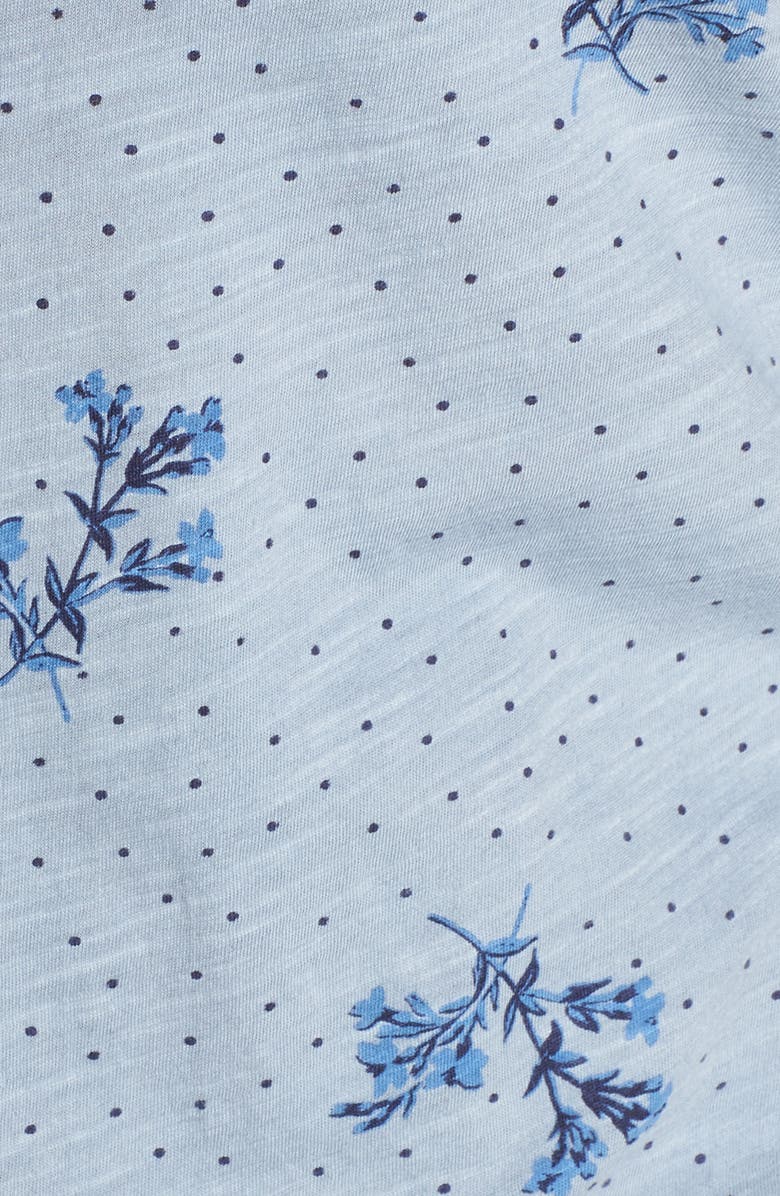 Lucky Brand Washed Ruffle Henley Top, Alternate, color, 