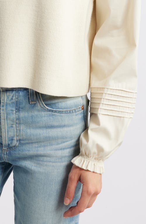 TREASURE & BOND TREASURE & BOND POPLIN SLEEVE SWEATER