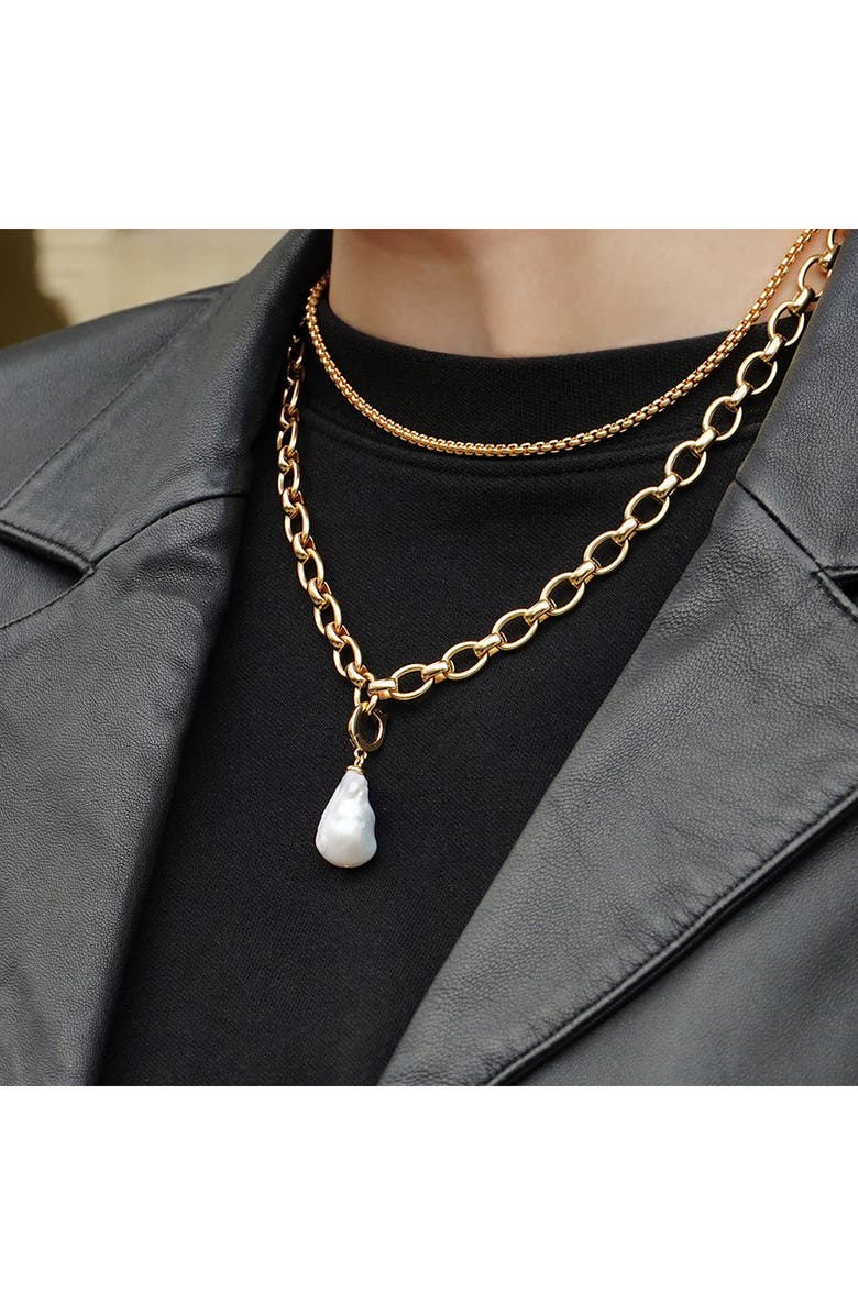 Dean Davidson Florence Freshwater Pearl Pendant Collar Necklace, Alternate, color, Pearl/ Gold