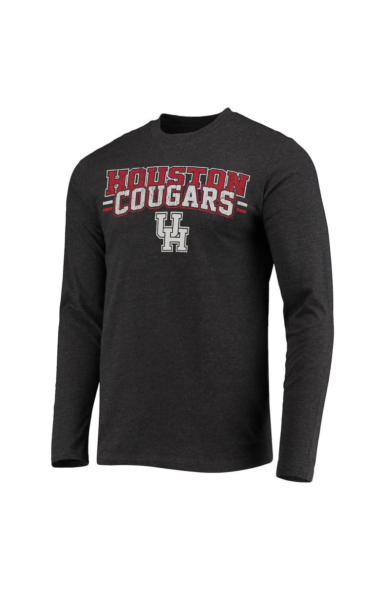 CONCEPTS SPORT Men's Concepts Sport Red/Heathered Charcoal Houston Cougars Meter Long Sleeve T-Shirt & Pants Sleep Set, Alternate, color, Red
