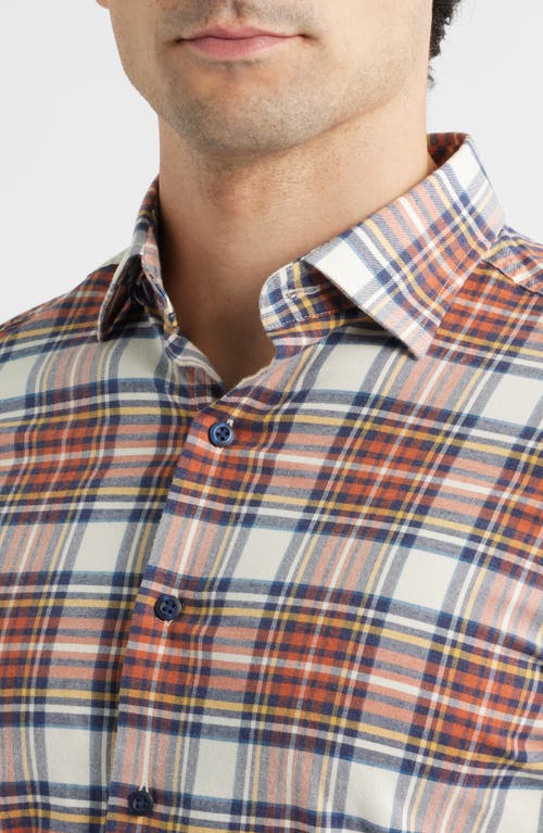 Johnnie-o Knick Plaid Stretch Cotton-blend Flannel Button-up Shirt In Multi