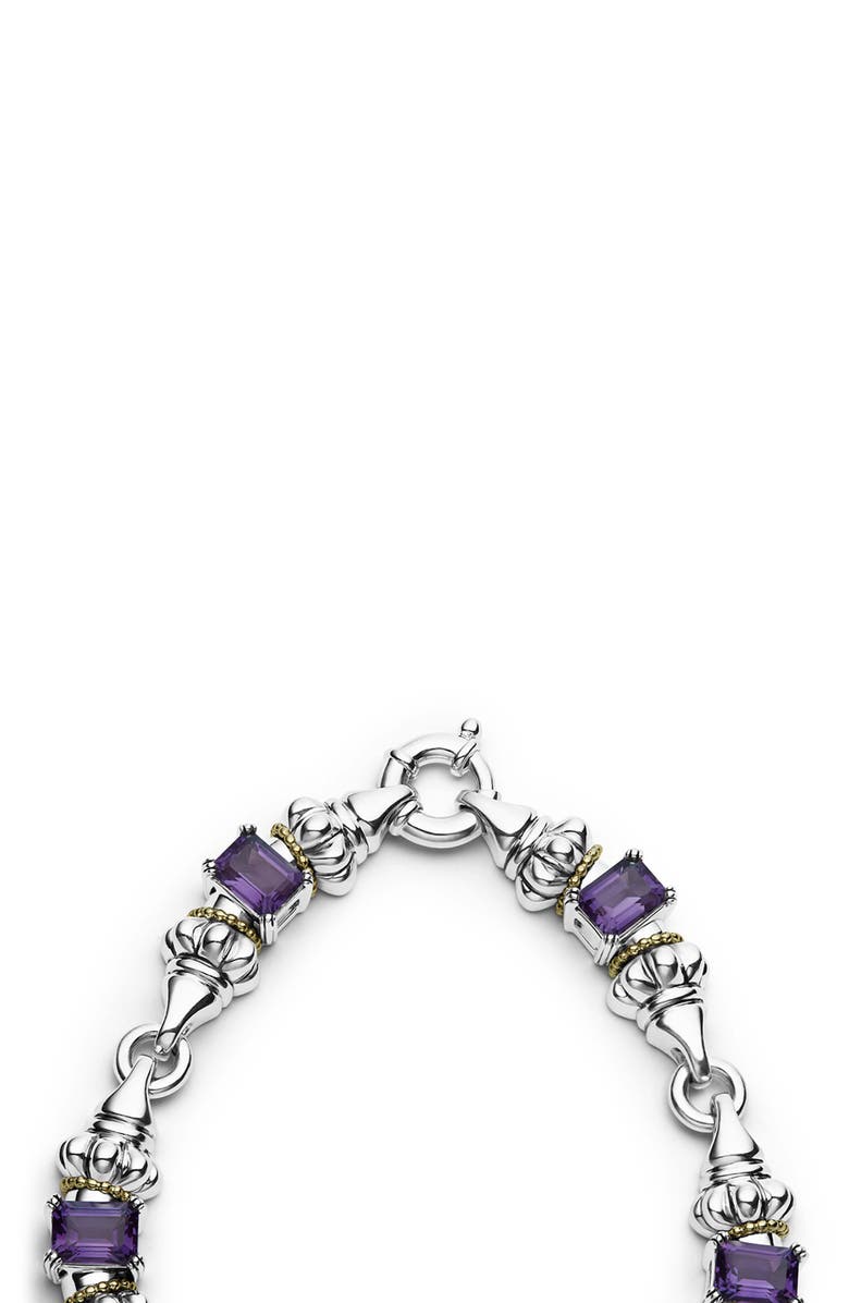 LAGOS Glacier Amethyst Link Necklace, Alternate, color, Amethyst
