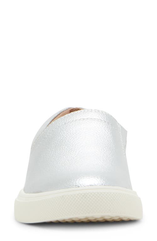 Blondo Garity Waterproof Slip-on Sneaker In Silver Leather