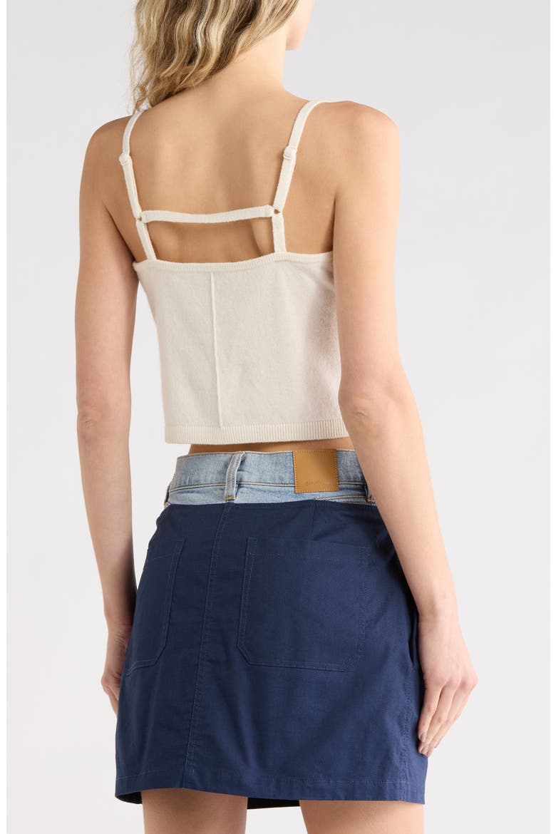 Vance Cashmere Crop Camisole, Alternate, color, IVORY