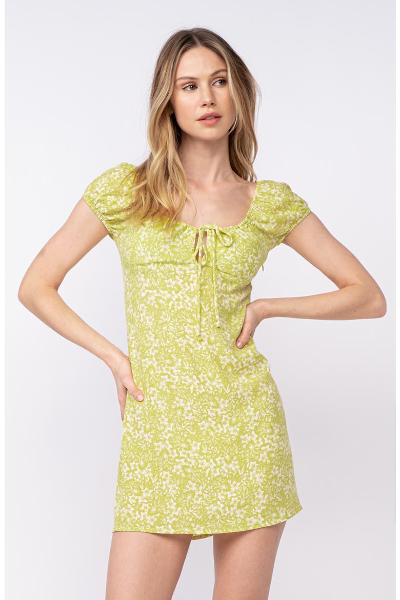 Cap Sleeve Minidress, Alternate, color, LIGHT GREEN