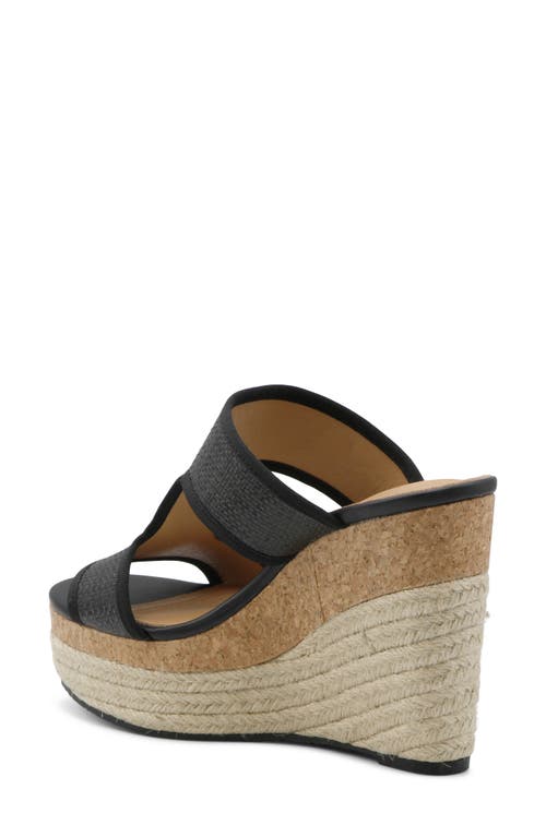 Adrienne Vittadini Casia Wedge Sandal In Black