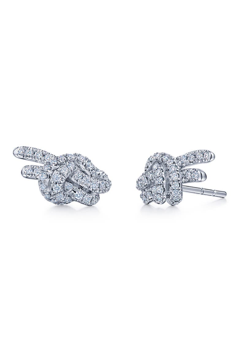 Entwine Petite Diamond Stud Earrings, Main, color, PLATINUM
