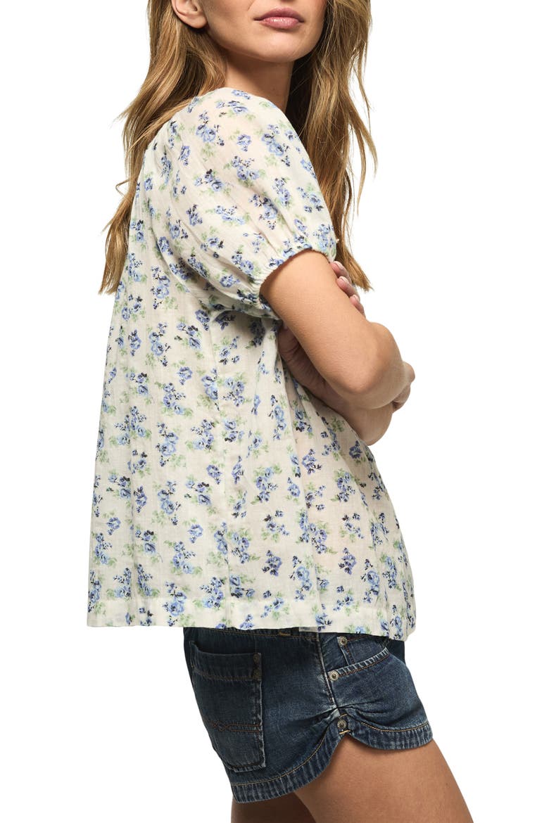 Flowy Raglan Sleeve Top, Alternate, color, CREAM FLORAL