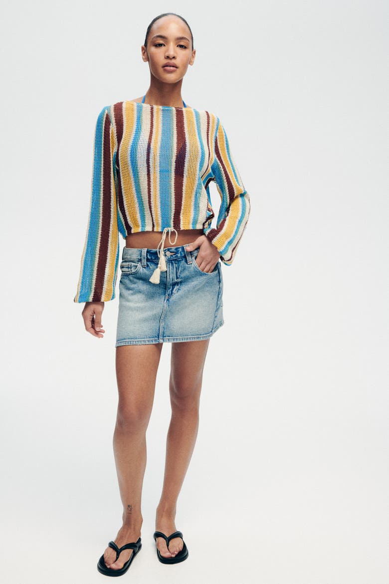 Mini Skirt, Alternate, color, Denim blue
