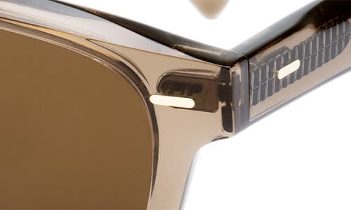 Raen Carby 53mm Polarized Round Sunglasses In Ghost/vibrant Brown Polarized
