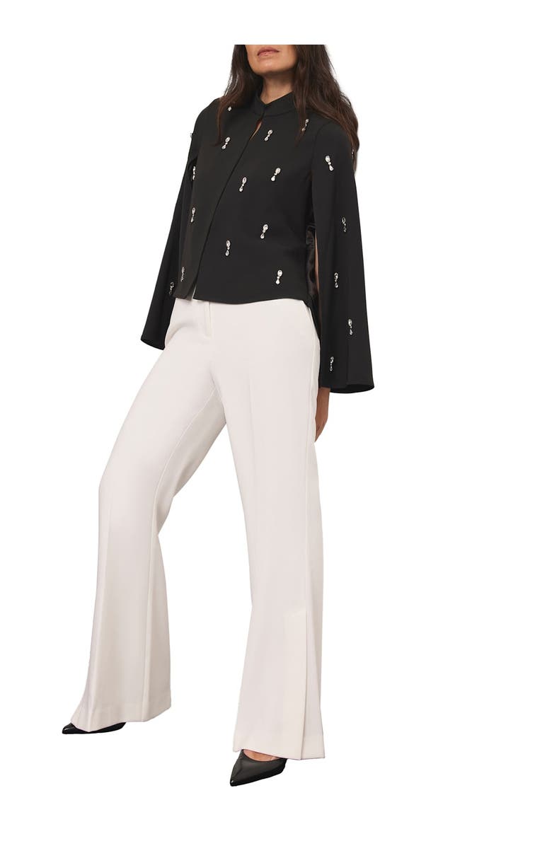 MINT VELVET Embellished Cape Top, Alternate, color, Black