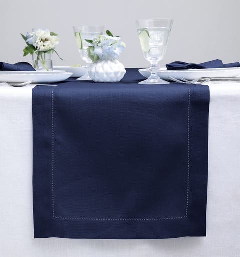 Linen Table Runner - Classic Hemstitch