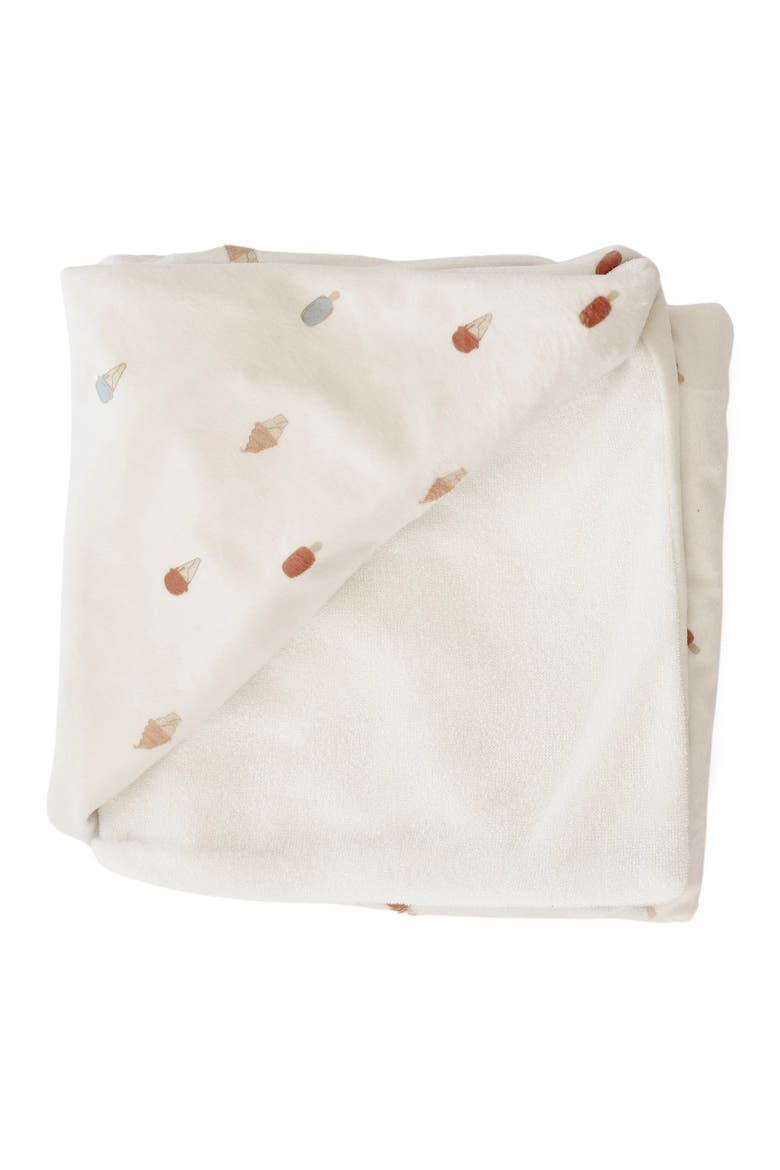 Minky Hooded Towel, Alternate, color, ICE CREAM