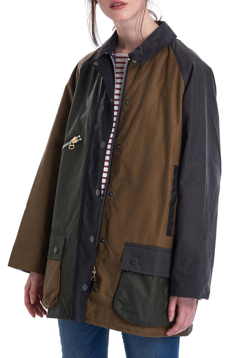 Barbour x ALEXACHUNG Patch Weatherproof Waxed Cotton Utility Jacket, Alternate, color, 