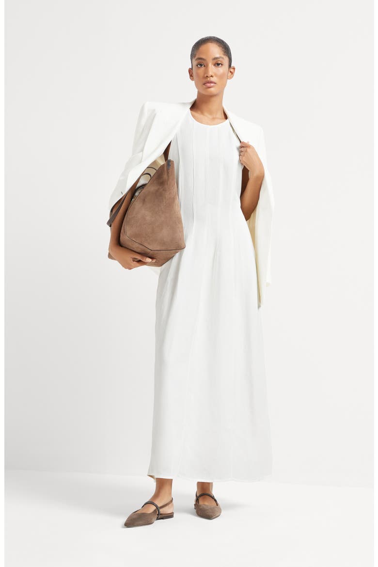 Fluid dress, Alternate, color, White