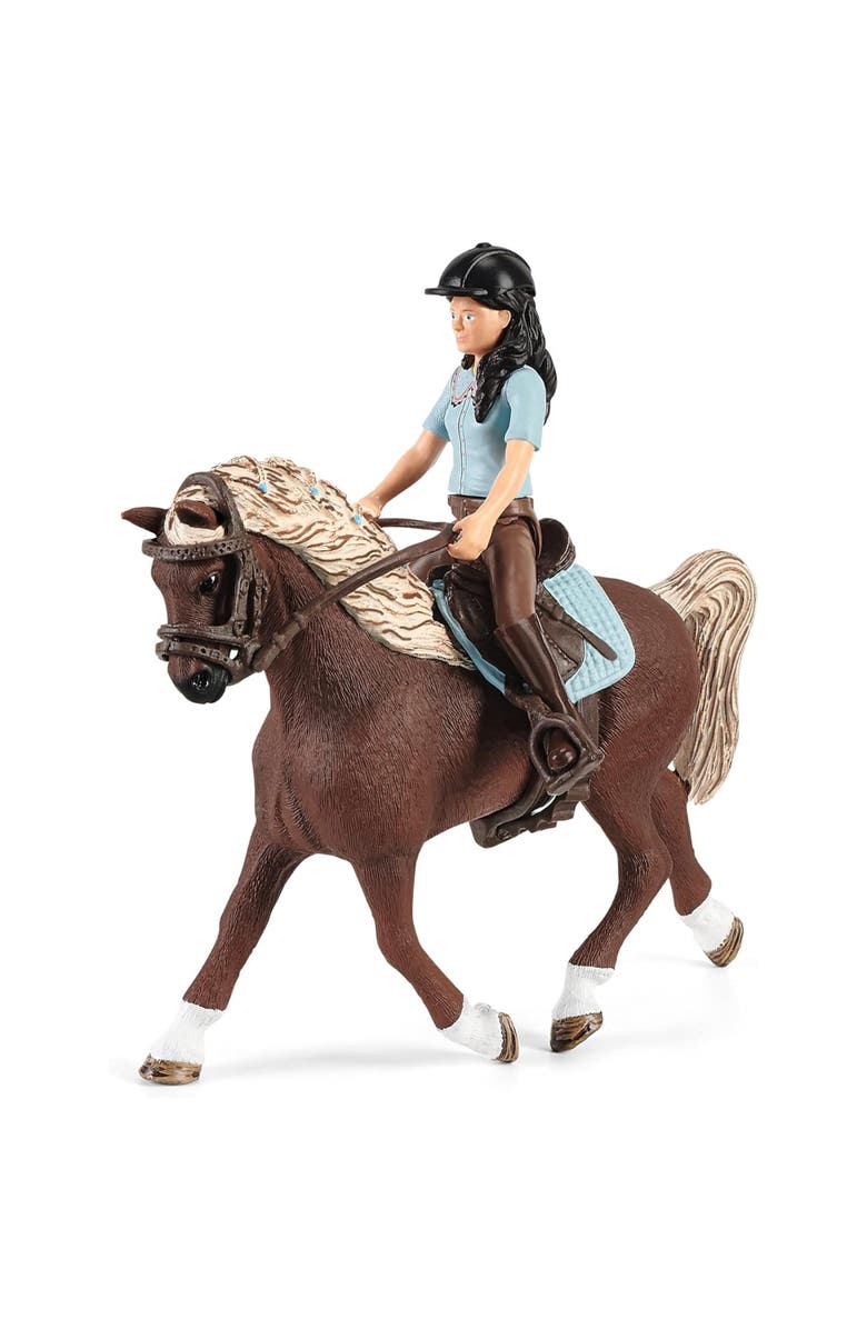 Schleich Horse Club Washing Area with Emily and Luna, 19 Piece Playset, Kids, Alternate, color, Multicolored