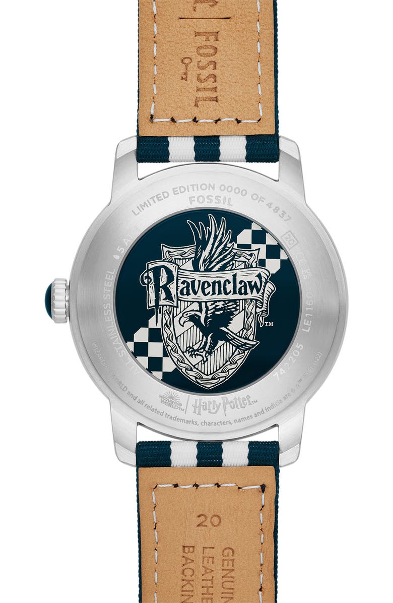 Fossil x Harry Potter<sup>™</sup> Limited Edition Ravenclaw<sup>™</sup> Hogwarts<sup>™</sup> House Strap Watch, 40mm, Alternate, color, 