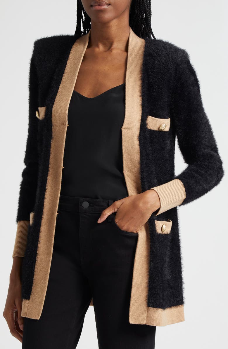 L'AGENCE Elin 4-Pocket Cardigan, Alternate, color, 