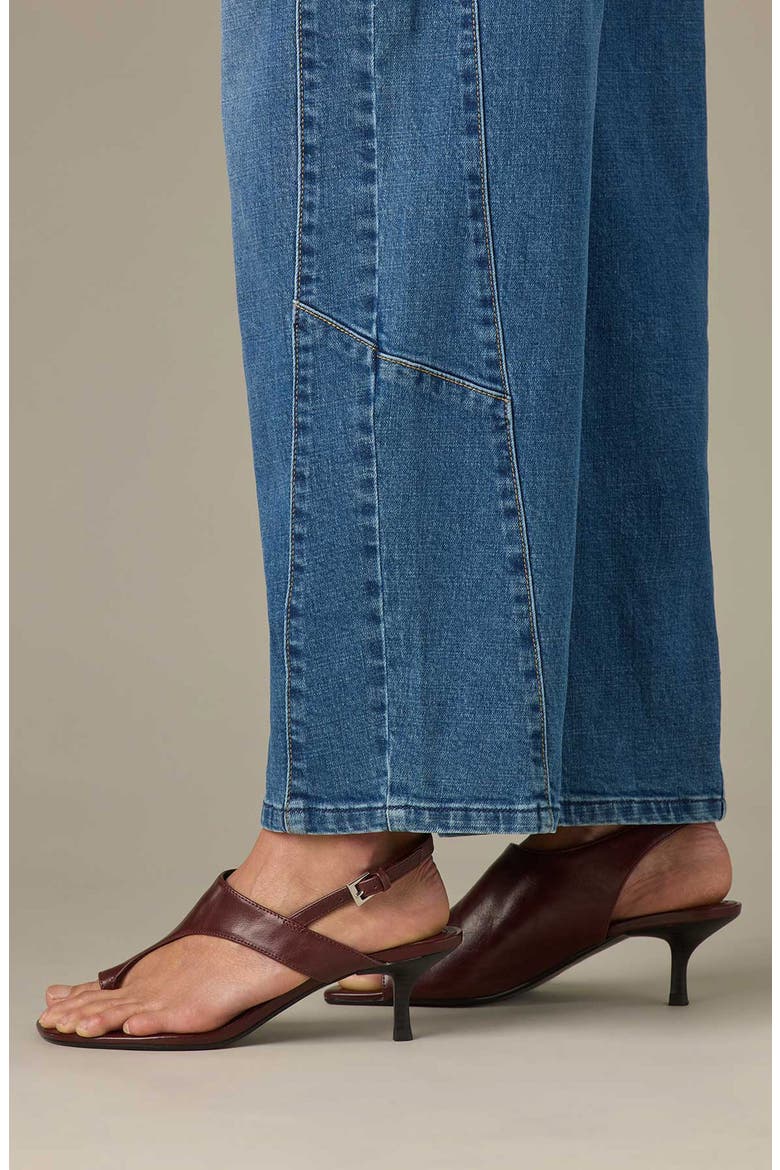 Skyrise Relaxed Barrel Leg Jeans, Alternate, color, MID BLUE