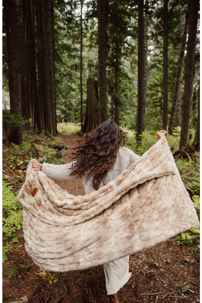 Cascade Throw Blanket, Alternate, color, DRIFTWOOD/ IVORY