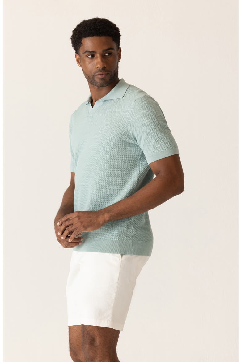 Modern Texture Knit Polo, Alternate, color, PALM