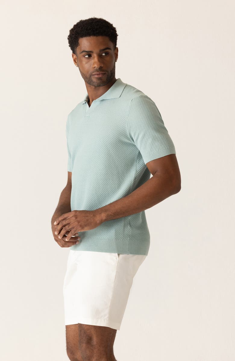 DEKE Modern Texture Knit Polo, Alternate, color, Palm